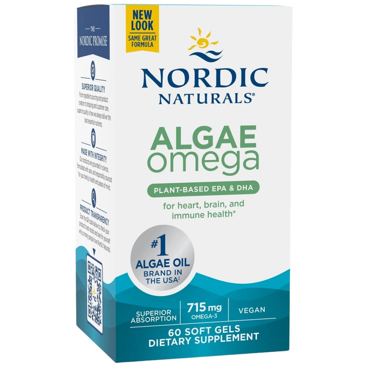 Nordic Naturals Algae Omega 715 mg — Брой капсули: 60 капсули
