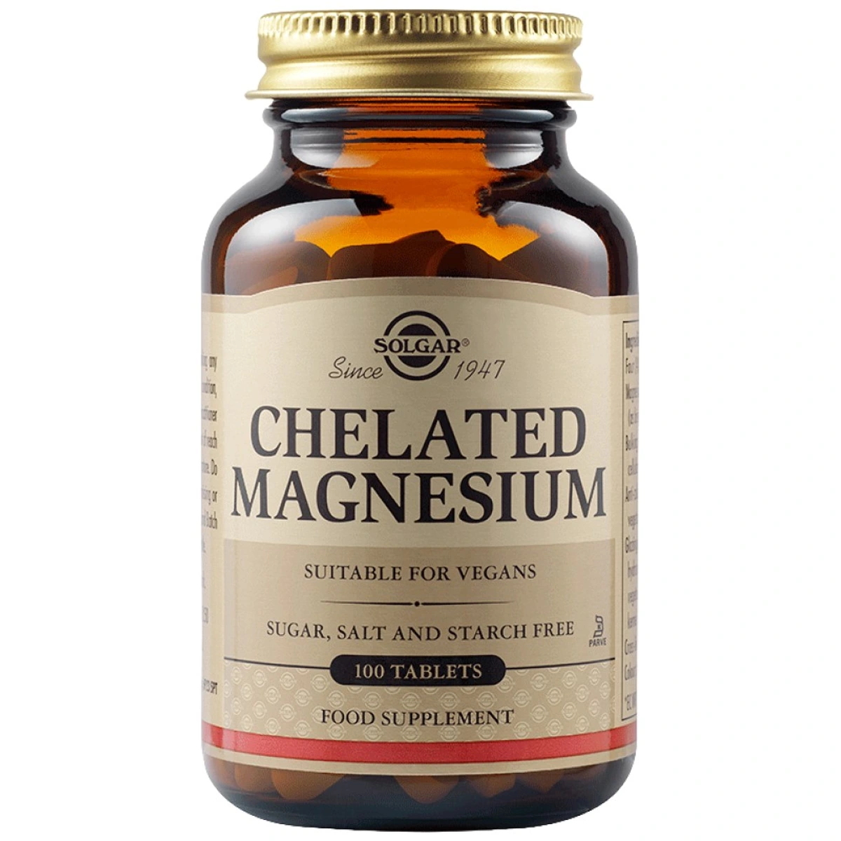 Solgar Chelated Magnesium — Брой таблетки: 100 Таблетки