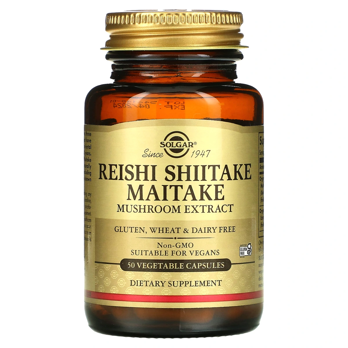 Solgar Reishi Shiitake Maitake Mushroom Extract — Брой капсули: 50 капсули