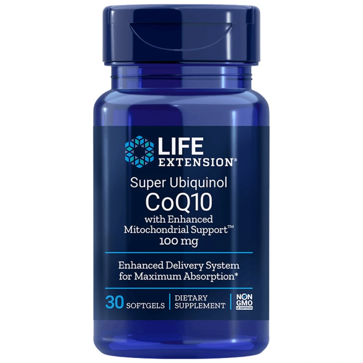 Life Extension Super Ubiquinol CoQ10 with Enhanced Mitochondrial Support 100mg — Брой капсули: 30 капсули