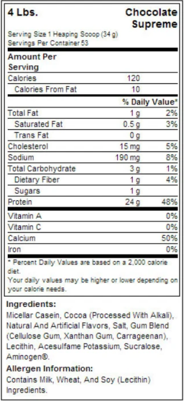 Gold Standard 100_ Casin Protein 1816gr_Таблица Gold Standard 100_ Casin Protein 1816gr_Таблица