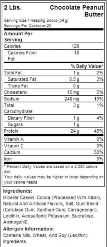 Gold Standard 100_ Casin Protein 908gr_таблица Gold Standard 100_ Casin Protein 908gr_таблица