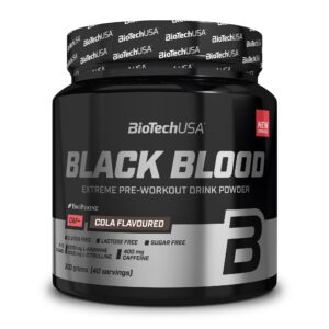 BioTechUSA Black Blood CAF+ Preworkout Drink Powder with 12 Active ...