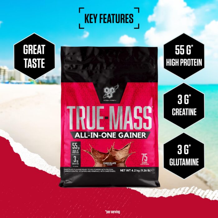 BSN True Mass All In One Gainer, Whey Protein Powder for Mass Gain ... BSN True Mass All In One Gainer, Whey Protein Powder for Mass Gain ...