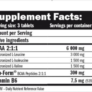 BCAA 2000 240caps_таблица