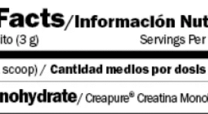 Creatine Monohydrate 300gr_таблица