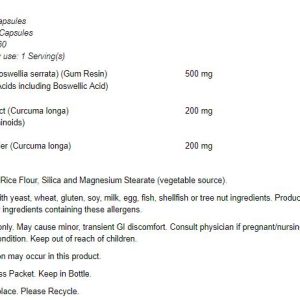 NOWBoswelliaExtractPlusTurmericRootExtract250mg120VegCapsules-nutric7e86