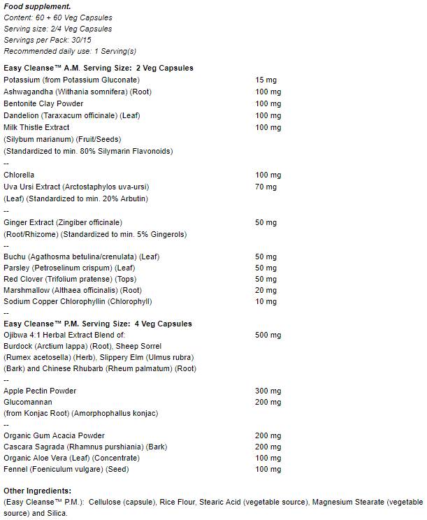NOWEasyCleanseAMPM6060VegCapsules-nutrib279e NOWEasyCleanseAMPM6060VegCapsules-nutrib279e