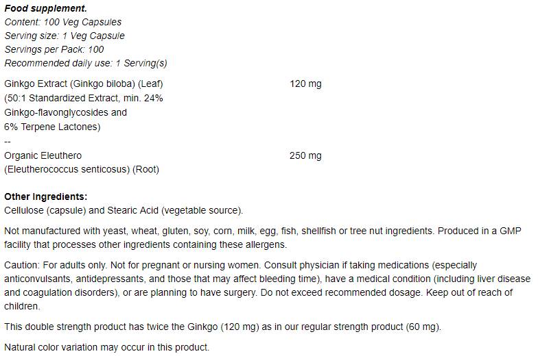 NOWGinkgoBilobaDoubleStrength120mg100VegCapsules-nutrie6993 NOWGinkgoBilobaDoubleStrength120mg100VegCapsules-nutrie6993