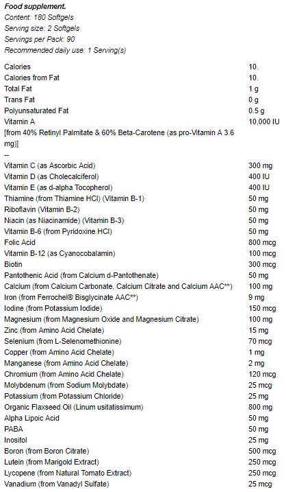 NOWLiquidMultiGels180Softgels-nutri5d812 NOWLiquidMultiGels180Softgels-nutri5d812