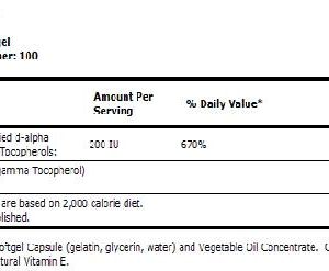 VitaminE-200IUd-alphatocopherols-100Softgels-nutridfd52