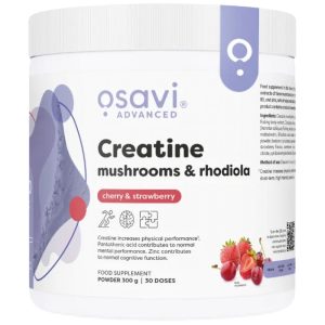 Creatine Monohydrate, Mushrooms & Rhodiola | with Lion's Mane, Cordyceps, Chaga